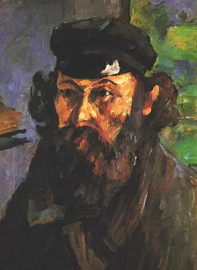 Self Portrait in a Casquette Paul Cezanne